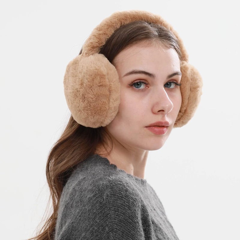 SUNBORRY Store Foldable Ear Muffs for Women, Faux Fur Adjustable Earmuffs for Winter - Image 5